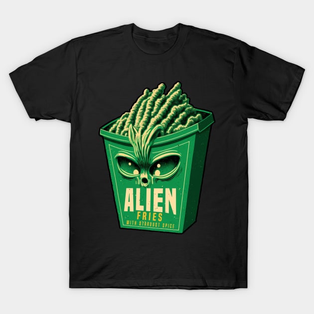 Alien Fries With Stardust Spice T-Shirt by MelihsDump